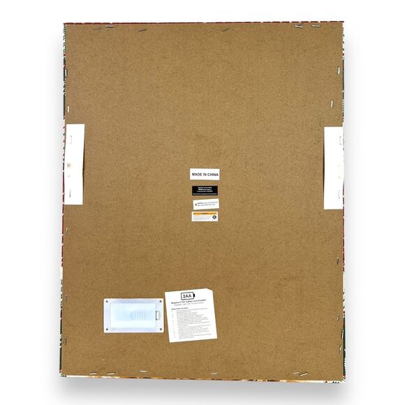 LED Christmas Dog Labradoodle Light-Up Canvas Picture Wall Art Decor 15x19" - Picture 6 of 13